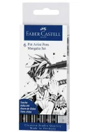 Комплект маркери Faber-Castell Pitt Artist Mangaka, 6 бр.