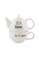 Чайник с чаша Metallic Monochrome Tea Time