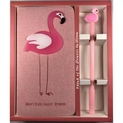 Сет тефтер и химикалка Flamingo