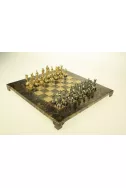 Луксозен ръчно изработен шах Manopoulos: Махагон 20 х 20
