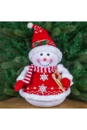 Коледна украса - Снежен човек с шейна
