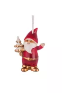 Порцеланова играчка за елха - Дядо Коледа с елхичка