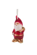 Порцеланова играчка за елха - Дядо Коледа с чувал