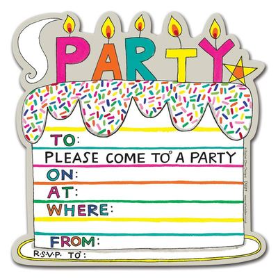 Покани за рожден ден Cake Party 