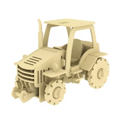 Дървен конструктор - Трактор – 120 части