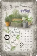 Метален вечен календар Le Gardin Francais