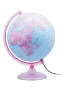 Глобус Розов свят - светещ, 25 см