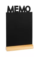 Черна дъска Securit с дървена основа и надпис MEMO