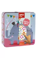 Мозайка със стикери Слон и приятели, в метална кутия
