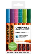 Molotow One4All Acrylic Marker - 127Hs 2Mm - Basic Set 2 - 6 Colours