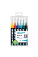 Molotow GRAFX Aqua Ink Marker Basic-Set 1 - 1mm, 6 Colours