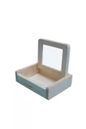 Дървено шкафче с огледало - 12 х 9 х 4 см