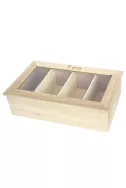 Дървена кутия за чай - 3 отделения 32.3 х 19 х 8.7 cм