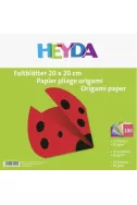 Хартия за оригами - едноцветни, 20 х 20 см, комплект 100 бр.