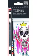 Акварелни маркери Graphix King of Bubblegum  - 6 цвята