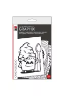 Картички за оцветяване Graphix Poodledoodle - 12 бр.