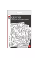Картички за оцветяване Graphix Tangle world - 12 бр.