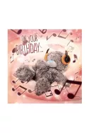 3D Картичка Bday Bear and Headphohes