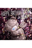 3D Картичка Bday Bear and Partypopper